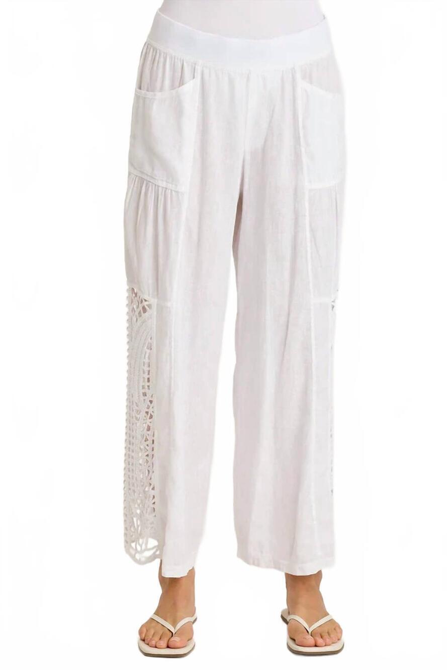 NEW XCVI astro crochet pant in white